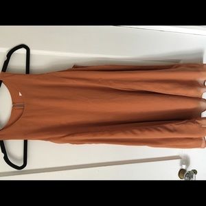 Orange chiffon shift dress Size M